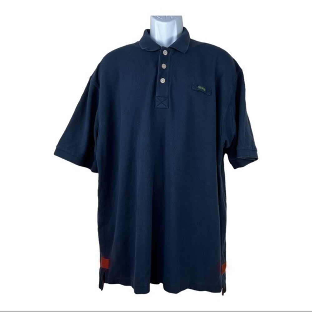 Orvis Men T-shirt Blue Pullover 100% Cotton Sz XLT